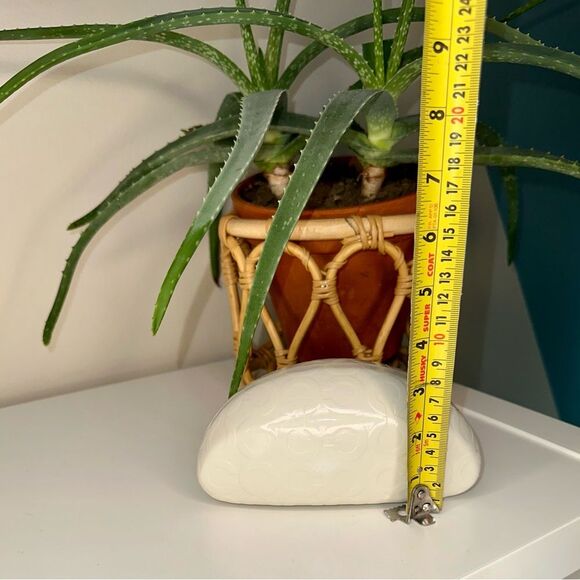 Coach White Oversized Hard Shell Embossed Signature C Glasses Sunglasses Case - Picture 8 of 9